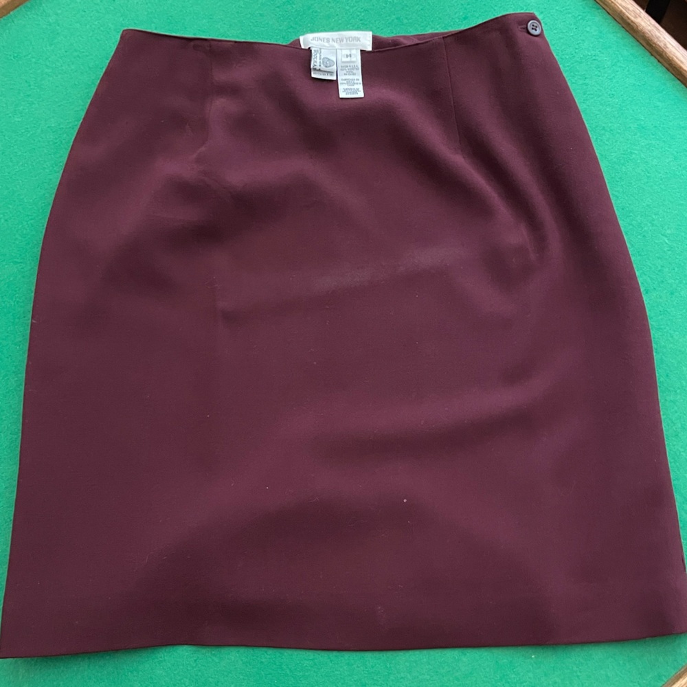 Jones New York Red Pencil Skirt Knee-Length Work
